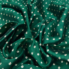 Bottle Green Meenakari Floral Butti Silk Brocade