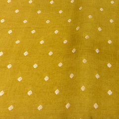 Mustard Yellow Floral Butti Silk Brocade