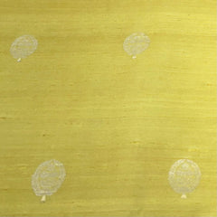 Yellow Gold Floral Butti Silk Brocade