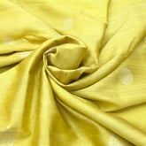Yellow Gold Floral Butti Silk Brocade
