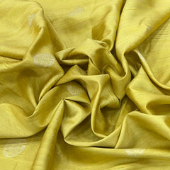 Yellow Gold Floral Butti Silk Brocade