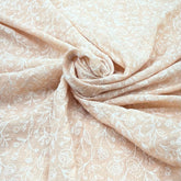 Light Peach Linen Thread Embroidery
