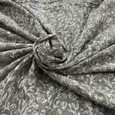 Mouse Grey Linen Thread Embroidery