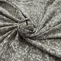 Mouse Grey Linen Thread Embroidery