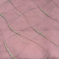 Pastel Pink Pure Organza Cutdana Embroidery