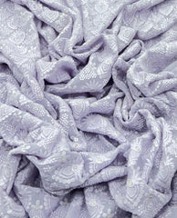 Light Lavender Georgette Sequins Thread Embroidery