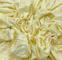 Light Lemon Yellow Georgette Thread Embroidery