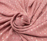 Pastel Peach Georgette Sequins Thread Embroidery