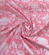 White Pink Floral Print