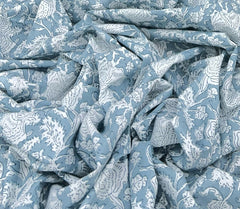 White Grey Floral Print