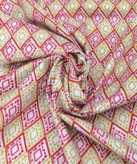 Yellow And Red Diamond Print