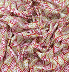 Yellow And Red Diamond Print