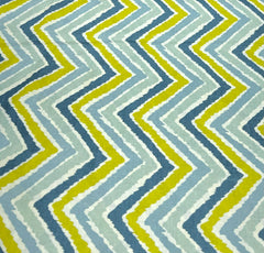 Off White And Green Blue Floral Print