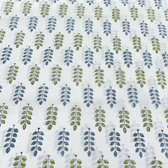 White Green Floral Print