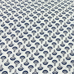 White And Blue Floral Print