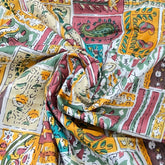 White With Multicolour Floral Print