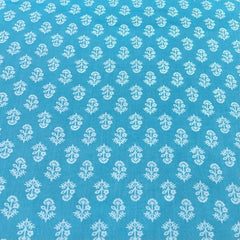 Light Blue And White Floral Print