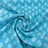 Light Blue And White Floral Print