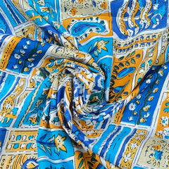 White And Multicolour Floral Print