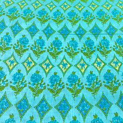 Light Sea Green Floral Print