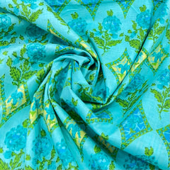 Light Sea Green Floral Print