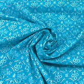Blue And White Floral Print
