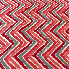 Red And Grey Zig Zag Print