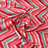Red And Grey Zig Zag Print