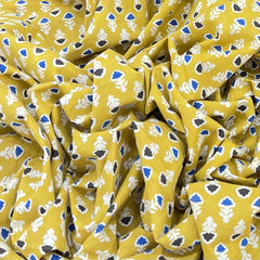 Yellow Hand Block Print