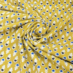 Yellow Hand Block Print