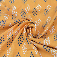 Light Orange Hand Block Print