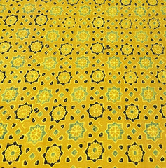 Yellow Hand Block Print