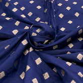 Dark Blue Banarasi Brocade