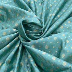 Sea Green Banarasi Brocade Fabric
