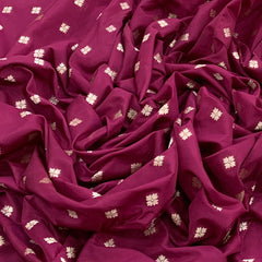Dark Pink Banarasi Brocade
