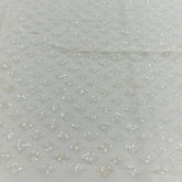 White Sequence Symmetric Organza Embroidery