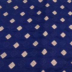 Dark Blue Banarasi Brocade