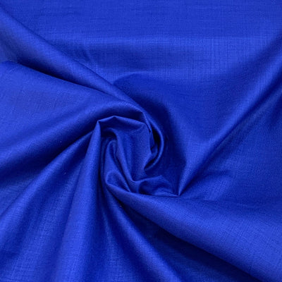 Royal Blue Plain Cotton Matka Fabric