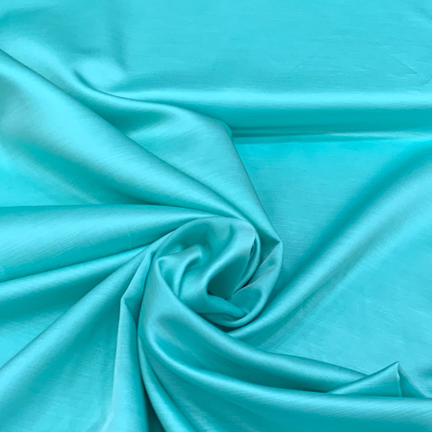 Turquoise Blue Plain Satin Linen Fabric