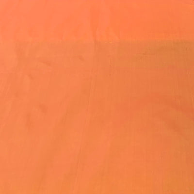 Two Tone Light Orange Plain Pure Silk Fabric