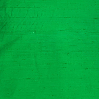 Emerald Green Plain Raw Silk Fabric