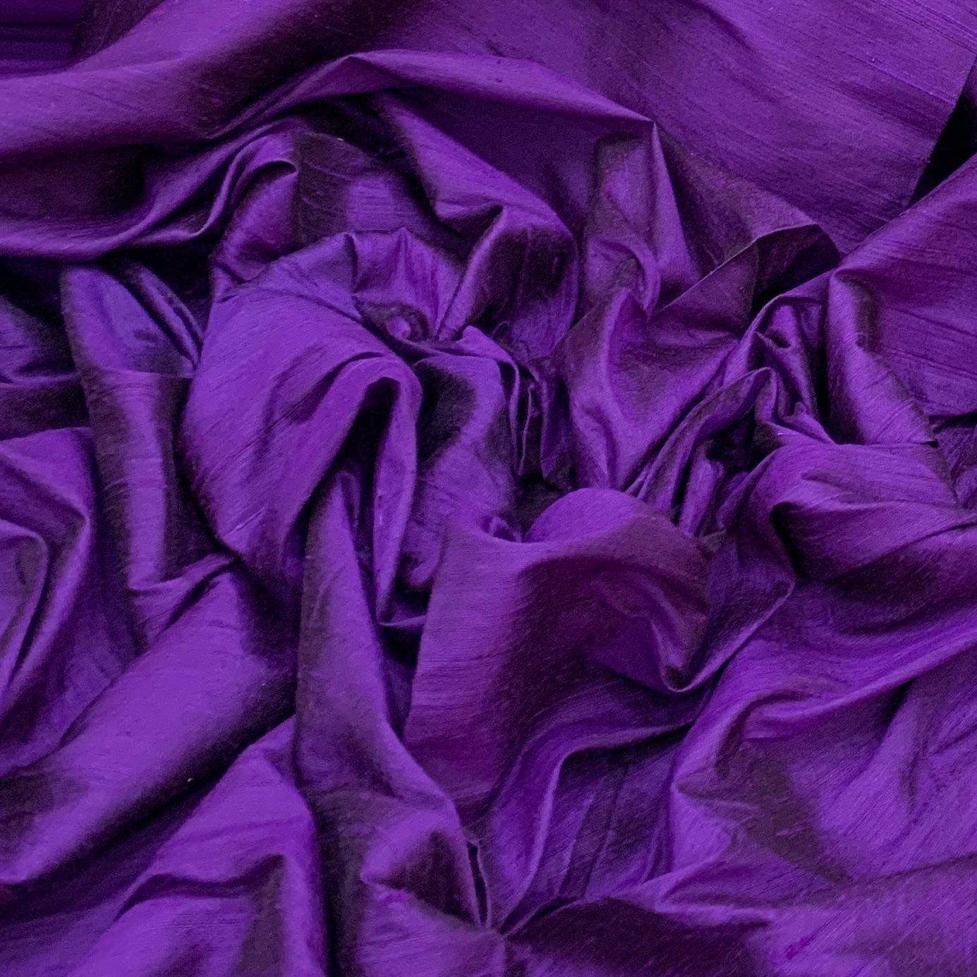 Dark Purple Plain Raw Silk Fabric