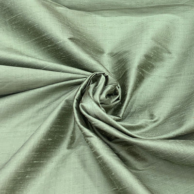 Pastle Green Plain Raw Silk Fabric