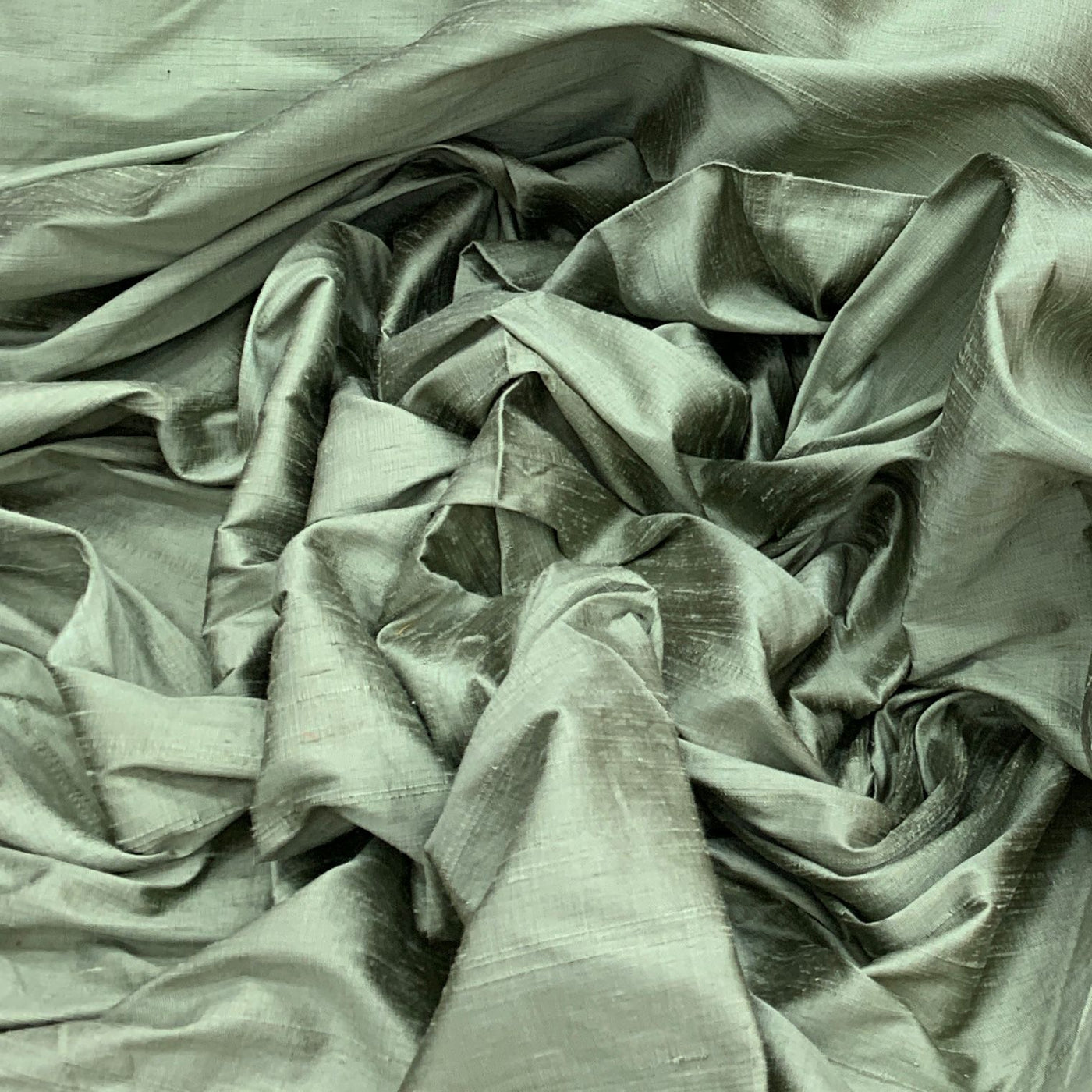 Pastle Green Plain Raw Silk Fabric