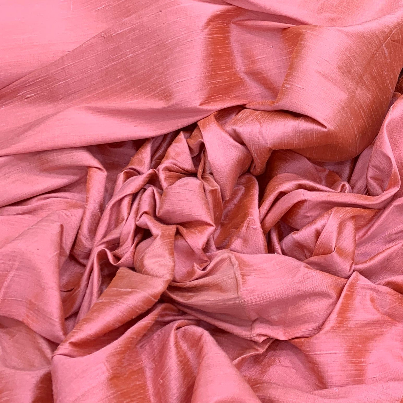 Pink Plain Raw Silk Fabric