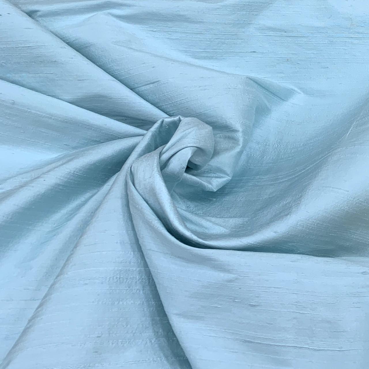 Teal Blue Colour Plain Cotton Silk Fabric