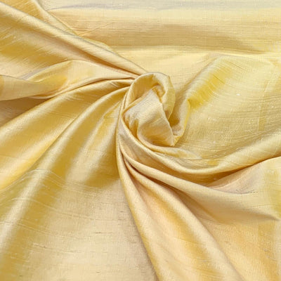 Light Yellow Plain Raw Silk Fabric
