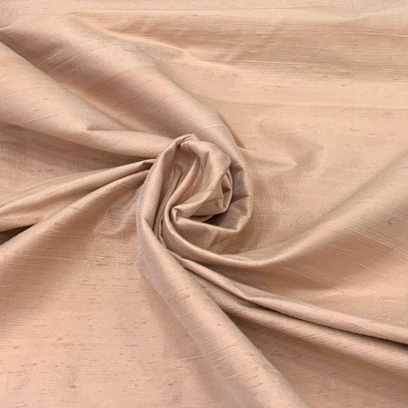 Light Pastle Peach Plain Raw Silk Fabric