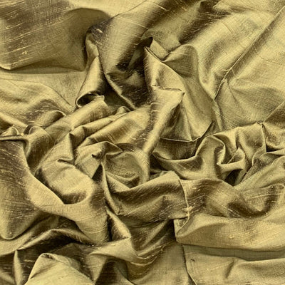 Ginger Brown Plain Raw Silk Fabric