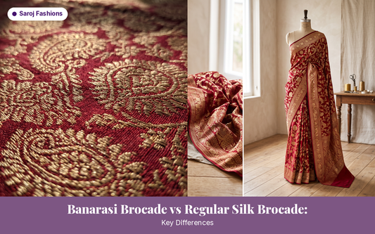 Banarasi Brocade vs Regular Silk Brocade